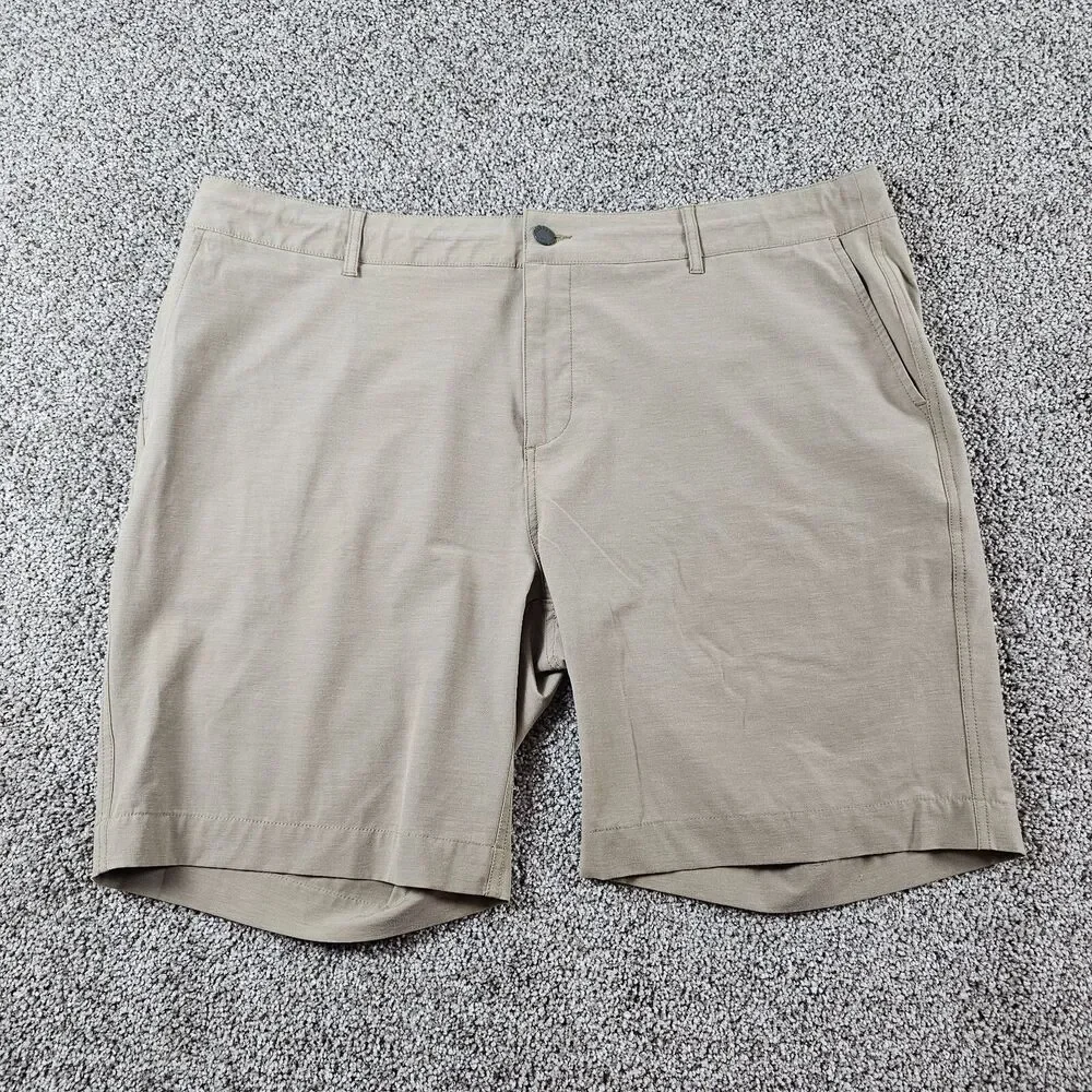 Faherty Shorts Mens 42 Khaki Stretch Performance All Day Chino Hiking Camping